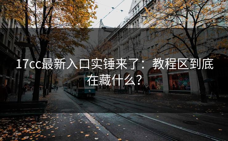 17cc最新入口实锤来了：教程区到底在藏什么？